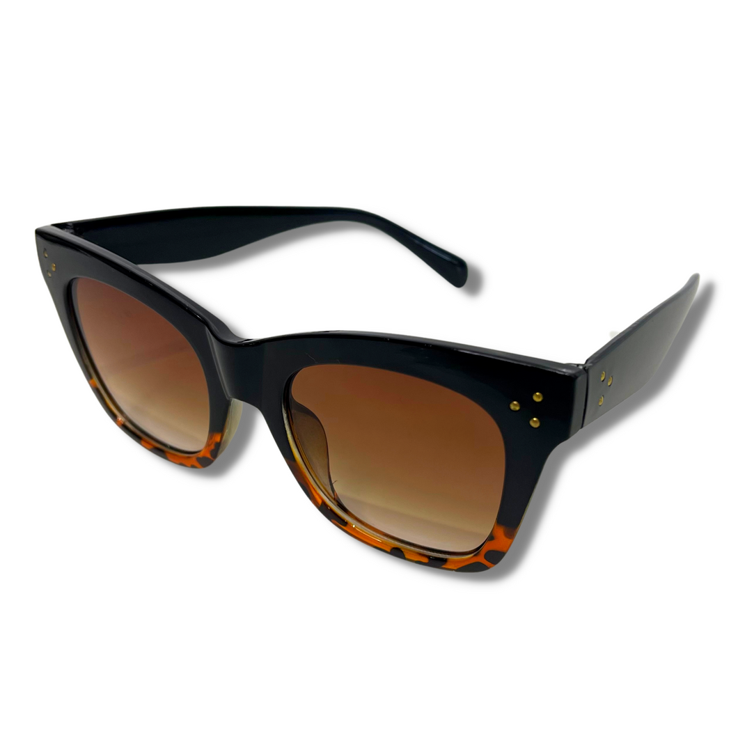 Black Fade Leopard Print Sunglasses